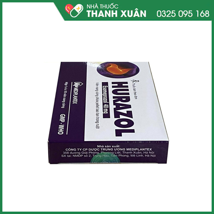 Hurazol thuốc điều trị trào ngược dạ dày, hội chứng Zollinger Ellison, viêm loét đường tiêu hoá